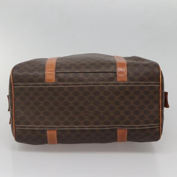 CELINE Macadam Canvas Hand Bag Pvc Leather Brown Gold - Picture 9 of 12